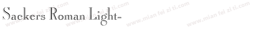 Sackers Roman Light字体转换